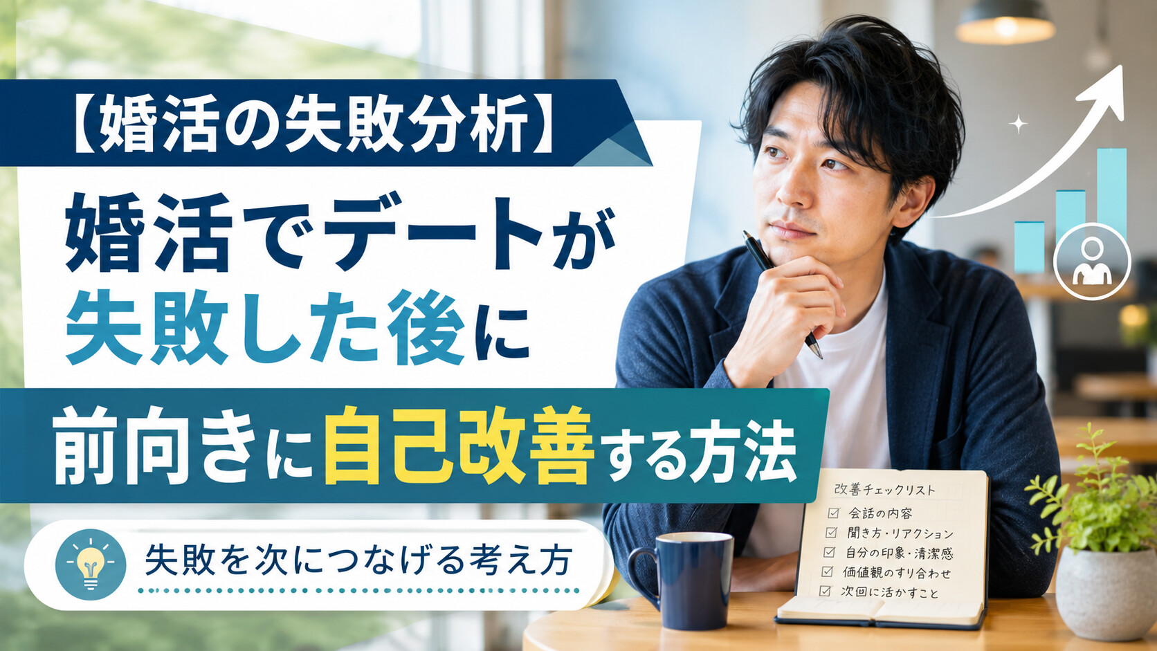 【婚活の失敗分析】婚活でデートが失敗した後に前向きに自己改善する方法