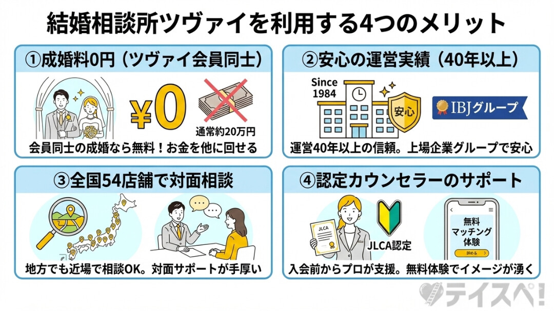 ツヴァイを利用するメリット4選