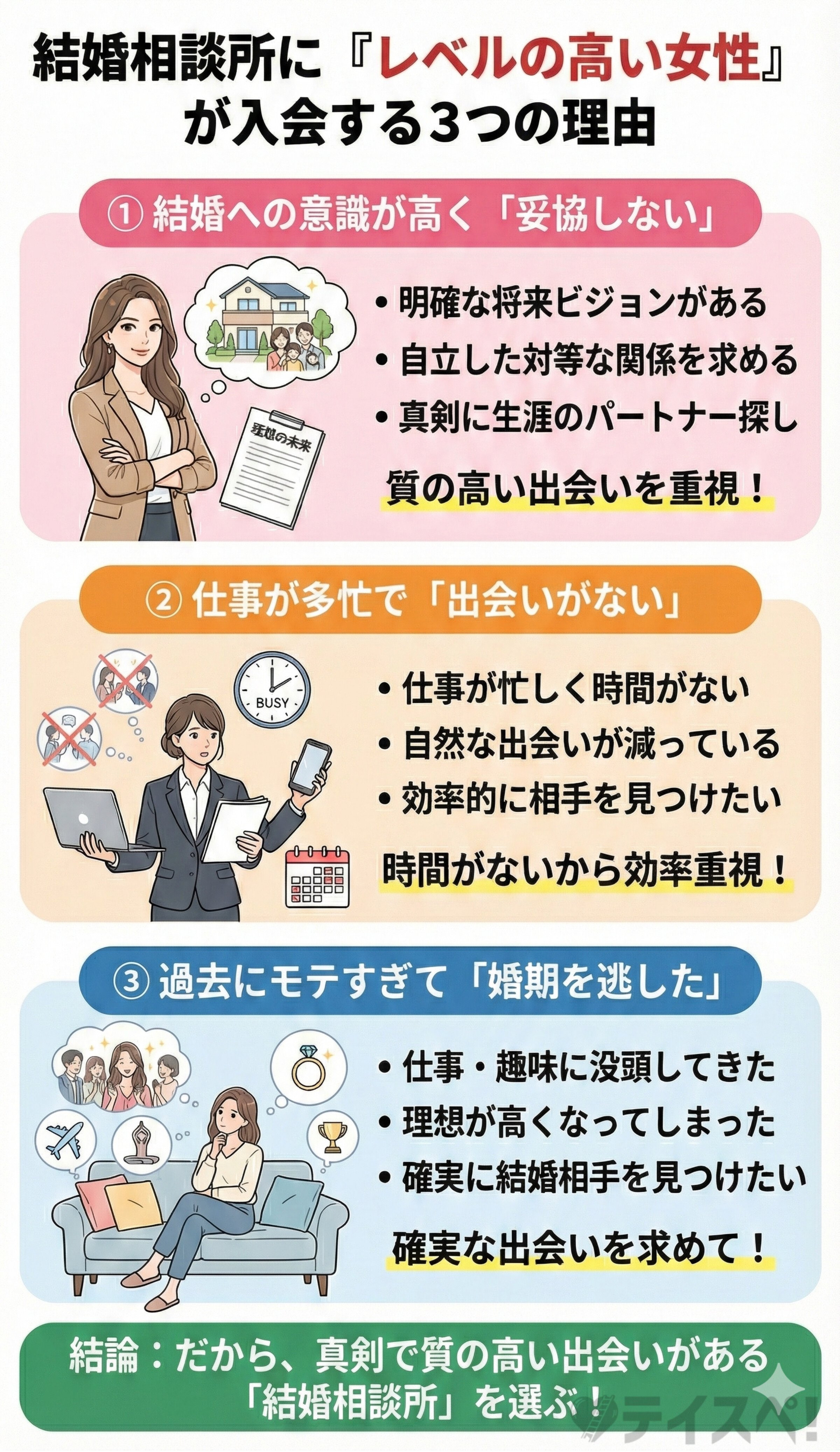 結婚相談所にレベルの高い女性が入会する理由