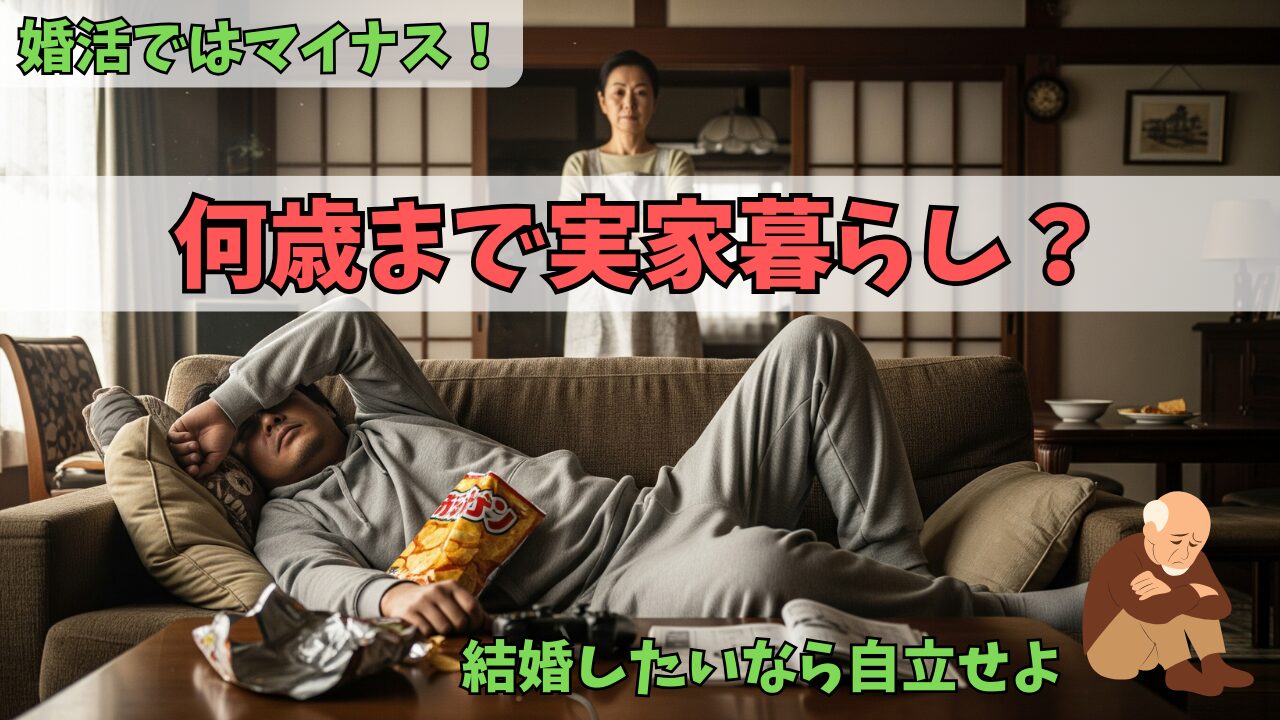 男の実家暮らしは何歳まで許される？婚活・恋愛での年齢別評価とイメージ改善方法のアイキャッチ画像