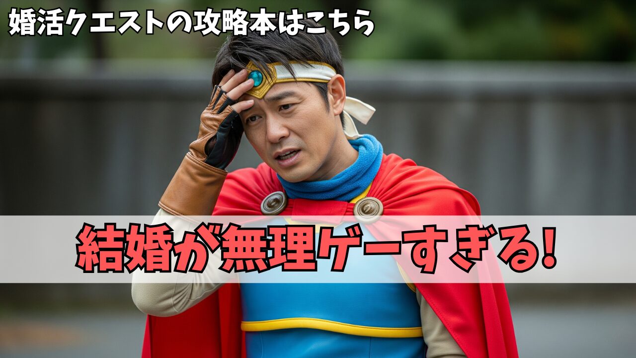 30代男性の結婚は無理ゲーなのか?「婚活無理そう」と思ったら読む攻略本のアイキャッチ