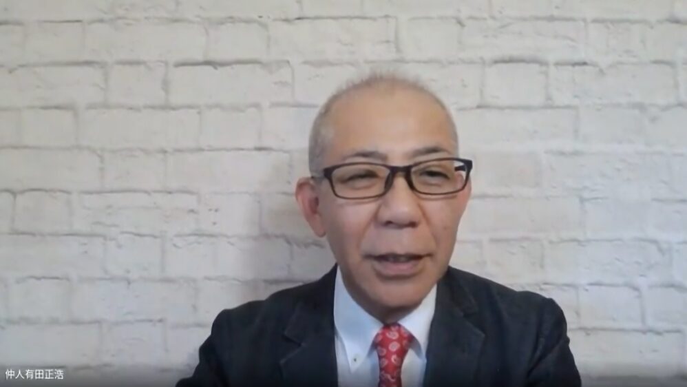 ハピマリ新潟の代表：有田正浩さんにインタビューしている様子