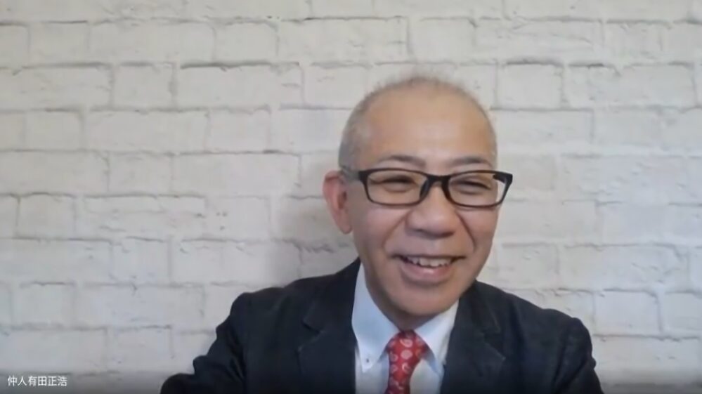 ハピマリ新潟の代表：有田正浩さんにインタビューしている様子