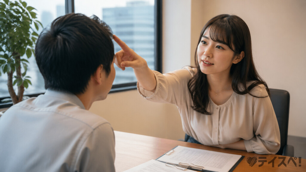 婚活サロンCocoMarryで毎月の対面面談を行うカウンセラーと男性会員