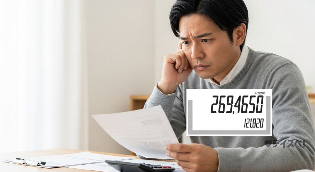 結婚相談所の高い費用を前に頭を抱える30代男性のイメージ写真