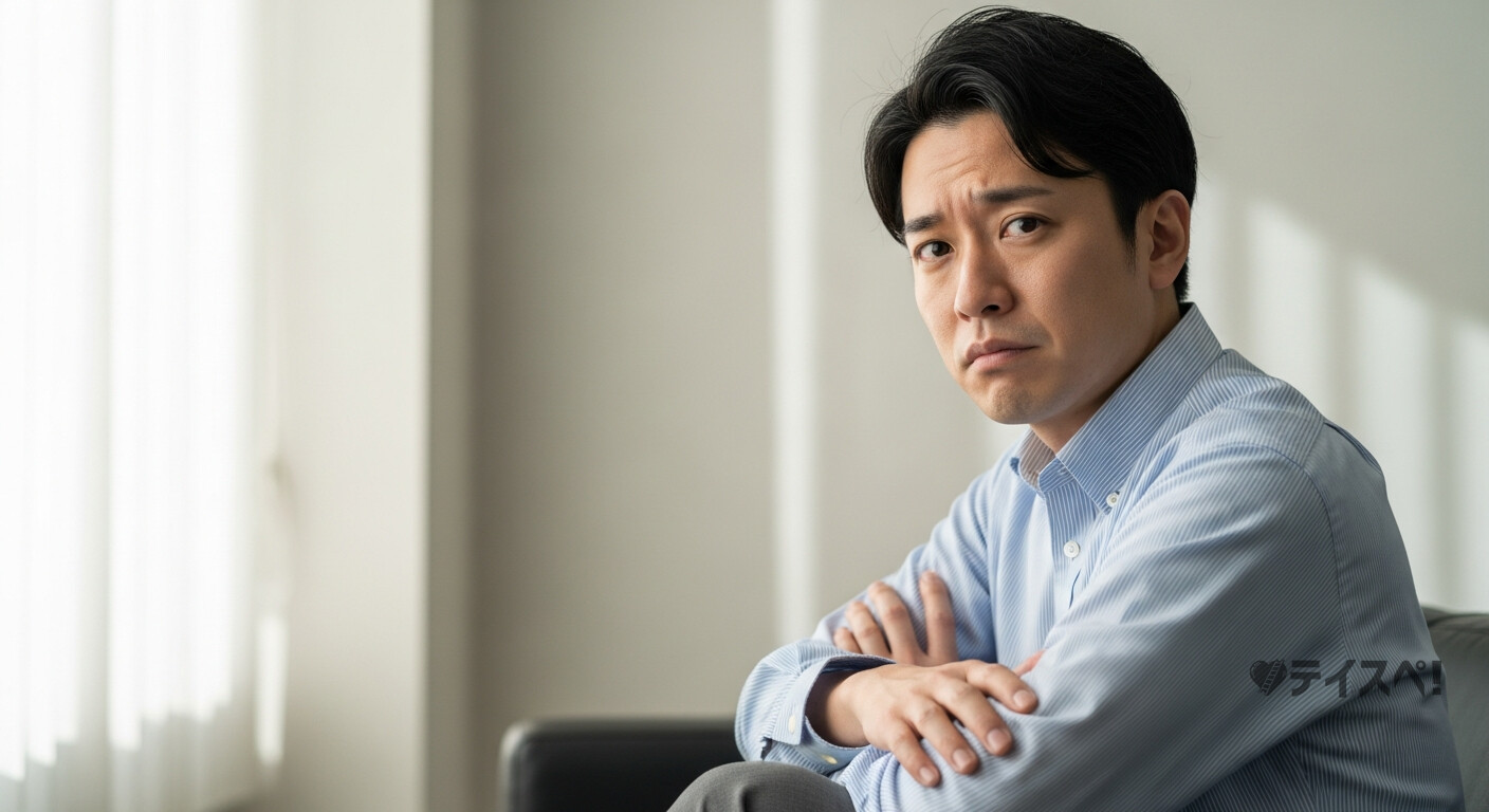 受け身の男性のイメージ