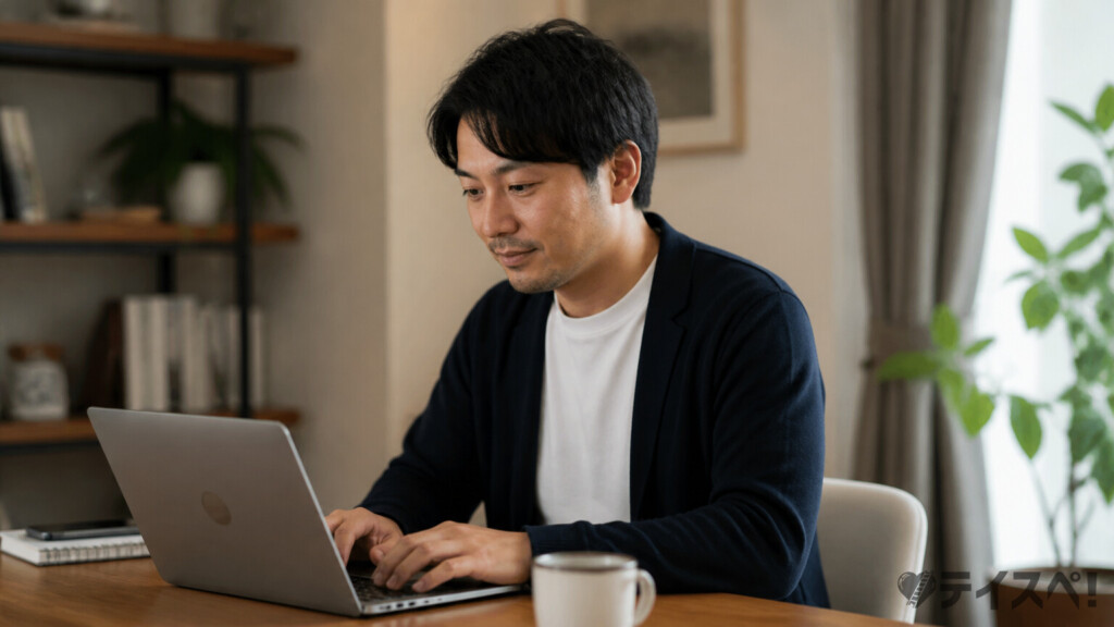 AIコンシェルジュに相談する男性