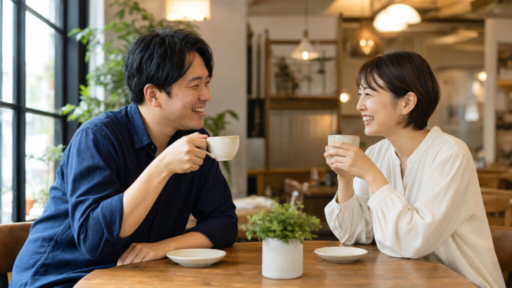 婚活を経てパートナーと幸せな時間を過ごすカップル
