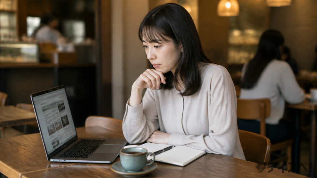 料金を比較する女性