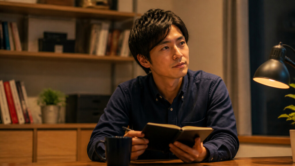 失敗を受け入れて自分を客観的に見直す30代男性